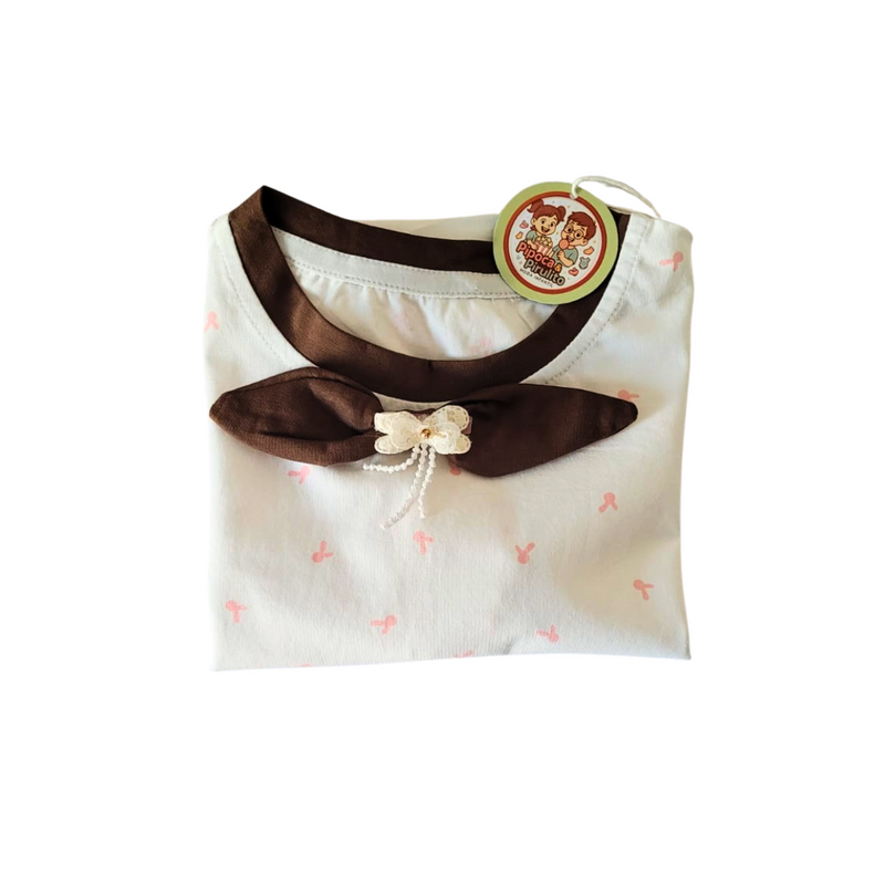 CAMISETA MALHA COM LAÇO