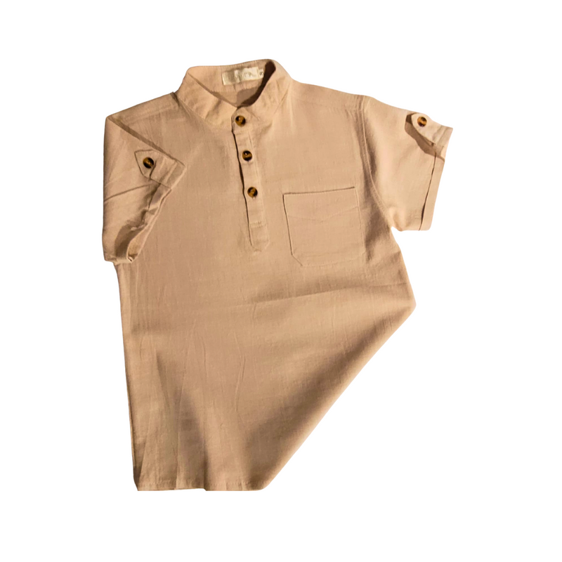 CAMISA SOCIAL MENINO GOLA PADRE