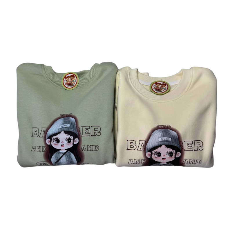 CASACO MOLETON FLANELADO ESTAMPA MENINA