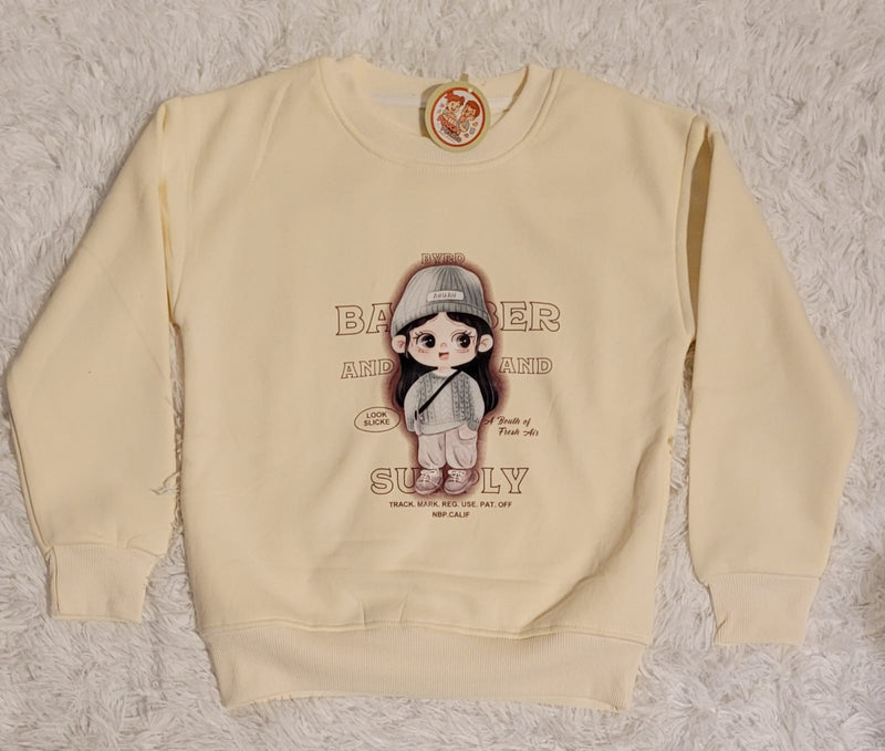 CASACO MOLETON FLANELADO ESTAMPA MENINA