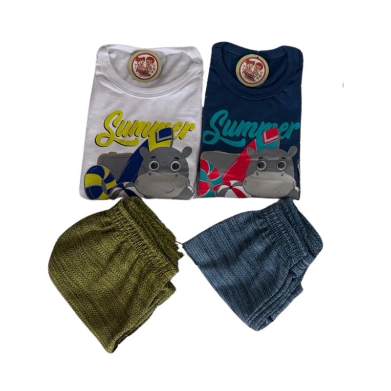 CONJUNTO BERMUDA E CAMISETA