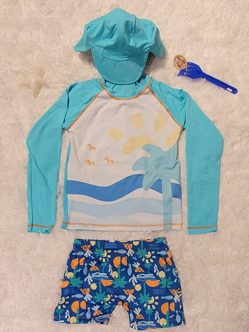 KIT 3 PEÇAS(CAMISETA,SUNGA E BONÉ)